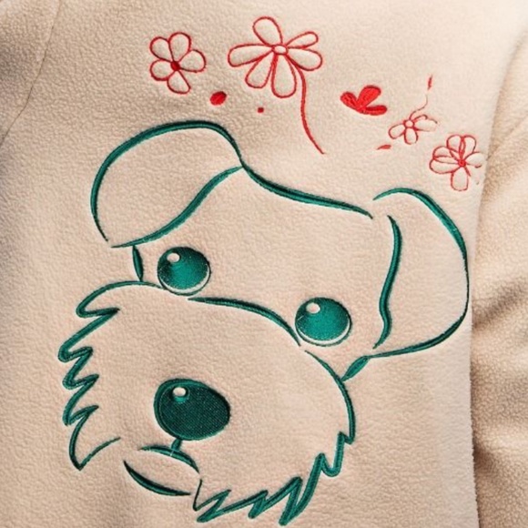 Easel DOG Printed/Embroidered REVERSIBLE Sherpa Jacket - Picture 7 of 7
